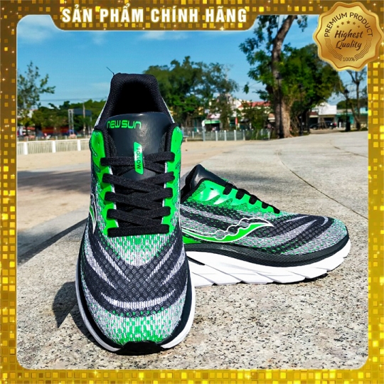 [HOT] Giày Chạy Bộ Newsun 2024 Màu Xanh Lá Viền Đen